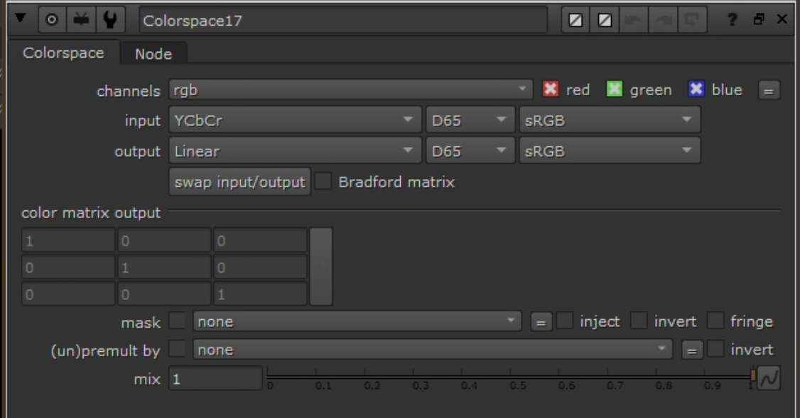 Colorspace YCbCr to Linear